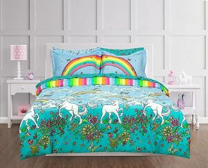 kidz mix rainbow unicorn bed in a bag, full