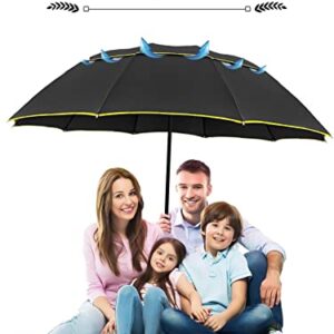 Kalolary 62 Inch Extra Oversize Large Compact Golf Umbrella，Double Canopy Vented Windproof Waterproof Stick Umbrellas for women & men