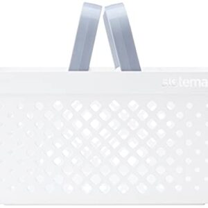 Sistema Stack 'n' Nest Basket-18.5 Litre, White/Grey, 40.8 x 28.8 x 18.9 cm