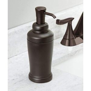 iDesign 93780 Kent Plastic Liquid Soap Pump and Lotion Dispenser for Kitchen, Bathroom, Sink, Vanity, 3.46" x 3.46" x 8.43", Bronze