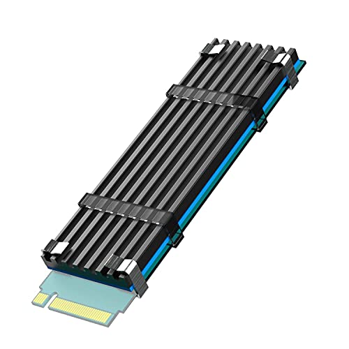 GLOTRENDS M.2 Heatsink with M.2 Thermal Pad for 2280 M.2 PCIe 4.0/3.0 NVMe SSD