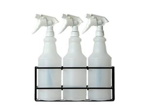 tcd parts spray bottle storage rack - mountable - holds 3 bottles - heavy duty