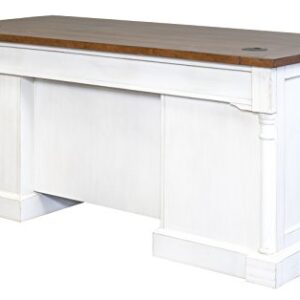 Martin Furniture Durham Double Pedestal Executive Desk, White