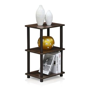 FURINNO Turn-N-Tube 2 Space Shelf, Walnut/Brown