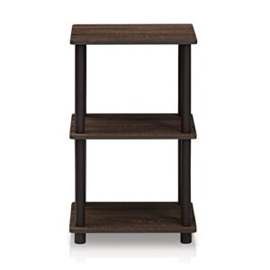 FURINNO Turn-N-Tube 2 Space Shelf, Walnut/Brown