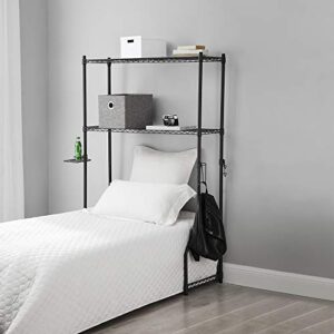 dormco over the bed shelf supreme - suprima adjustable shelving - gunmetal gray