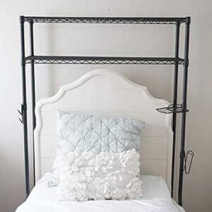 DormCo Over The Bed Shelf Supreme - Suprima Adjustable Shelving - Gunmetal Gray