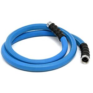 AG-LITE BSAL3406 3/4" x 06' Hot/Cold Water Rubber Garden Hose, 100% Rubber, Ultra-Light, Super Strong, 500 PSI, 50F to 190F Degrees, High Strength Polyester Braided