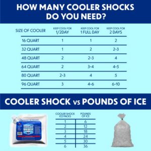 Cooler Shock Reusable Ice Pack - For Lunch Bags and Coolers, Long-Lasting Cold Freezer Packs for Lunch Boxes and Containers - Ice Packs for Cooler, School, Beach, Camping, Fishing