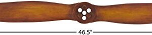 Amazon Brand – Stone & Beam Vintage Airplane Propeller, 46.5"W, Brown