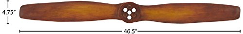 Amazon Brand – Stone & Beam Vintage Airplane Propeller, 46.5"W, Brown