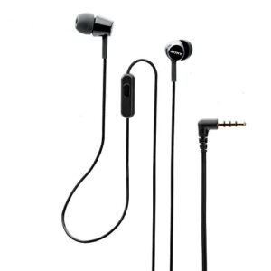 Sony MDREX155AP in-Ear Earbud Headphones/Headset with mic for Phone Call, Black (MDR-EX155AP/B)