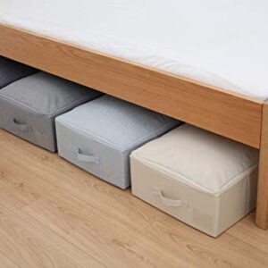 iwill CREATE PRO Under Bed Storage Container, Underbed Shoe Storage Organizer Box with Lid,Dark Gray