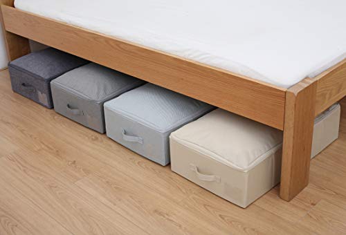 iwill CREATE PRO Under Bed Storage Container, Underbed Shoe Storage Organizer Box with Lid,Dark Gray