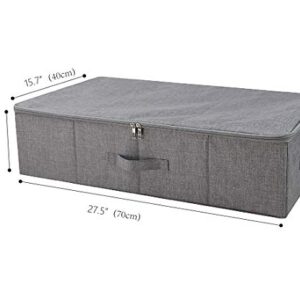 iwill CREATE PRO Under Bed Storage Container, Underbed Shoe Storage Organizer Box with Lid,Dark Gray