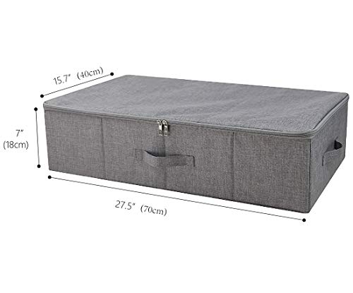 iwill CREATE PRO Under Bed Storage Container, Underbed Shoe Storage Organizer Box with Lid,Dark Gray
