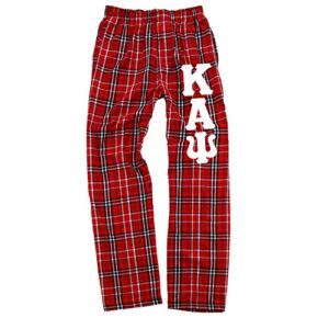 kappa alpha psi pajamas flannel pant x-large red/white