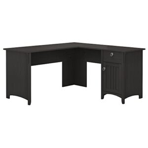 bush furniture salinas home office desk, vintage black, 60w