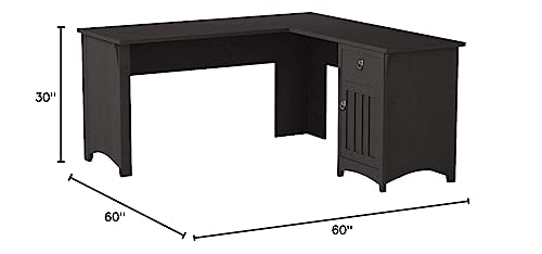 Bush Furniture Salinas Home Office Desk, Vintage Black, 60W