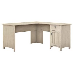 bush furniture salinas home office desk, antique white, 60w