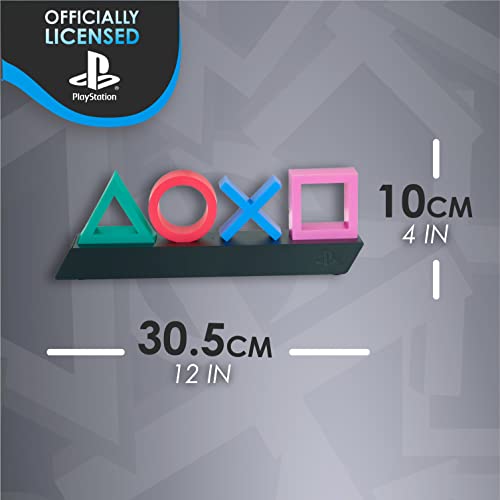 Paladone Playstation Icons Light with 3 Light Modes - Music Reactive Game Room Lighting