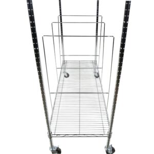 Apollo Hardware Commercial Grade Chrome 2-Tier Wire Carton Storage Stand Unit