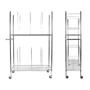 Apollo Hardware Commercial Grade Chrome 2-Tier Wire Carton Storage Stand Unit