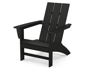 polywood ad420bl modern adirondack chair, black