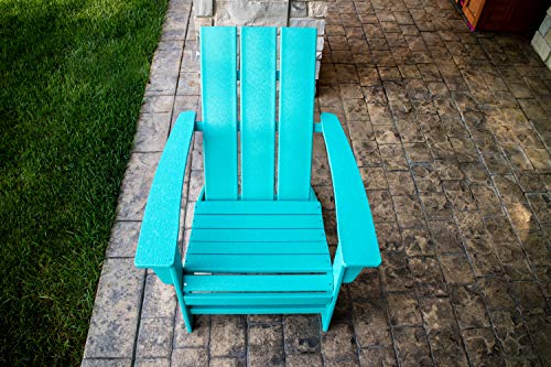 POLYWOOD AD420BL Modern Adirondack Chair, Black