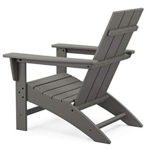 POLYWOOD AD420BL Modern Adirondack Chair, Black