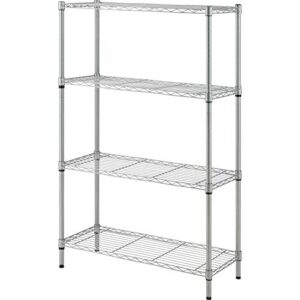 lorell light-duty wire shelving storage rack, 54" x 36" x 14", silver