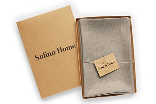 Solino Home Linen Cloth Napkins Set of 4 – Natural, 100% Pure Linen Fabric Dinner Napkins 20 x 20 Inch – Fete Machine Washable Napkins for Summer – Handcrafted from European Flax