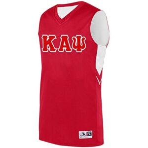 kappa alpha psi alley-oop basketball jersey large red/white