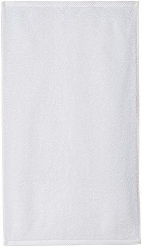 Amazon Basics 100% Cotton Quick-Dry Hand Towel, 8-Pack, White, 28" x 16"