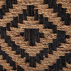 Amazon Brand – Rivet Modern Woven Seagrass Storage Organizer Basket Set - 3-Pack, Natural & Black