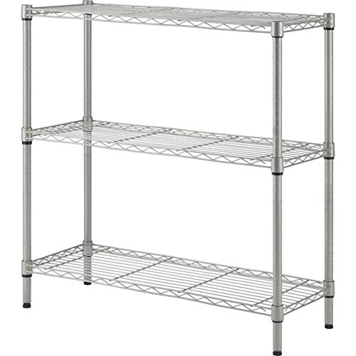 Lorell Light-Duty Wire Shelving Storage Rack, 36" x 36" x 14", Silver