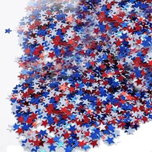 confetti star 1/4" red, white, blue - retail pack #8516 qs0
