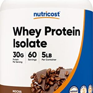 Nutricost Whey Protein Isolate (Mocha) 5LBS - Gluten Free & Non-GMO