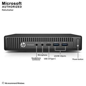 HP 600 G2 Micro Computer Mini Tower PC (Intel Quad Core i5-6500T, 16GB DDR4 RAM, 256GB SSD, Win 10 Pro (Renewed)