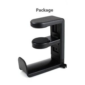 PC Gaming Headset Headphone Hook Holder Hanger Mount, Headphones Stand with Adjustable & Rotating Arm Clamp, Under Desk Design, Universal Fit, Built in Cable Clip Organizer EURPMASK