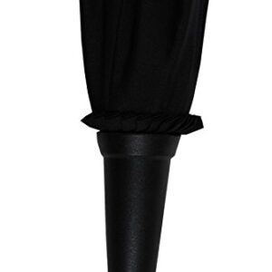 COLLAR AND CUFFS LONDON - 60MPH Windproof EXTRA STRONG - StormFighter Jumbo Umbrella - Striking Red Reinforced Fiberglass Frame - For 1 or 2 Persons - Auto Open - Non Slip Tyre Style Handle - Black