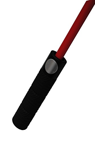 COLLAR AND CUFFS LONDON - 60MPH Windproof EXTRA STRONG - StormFighter Jumbo Umbrella - Striking Red Reinforced Fiberglass Frame - For 1 or 2 Persons - Auto Open - Non Slip Tyre Style Handle - Black