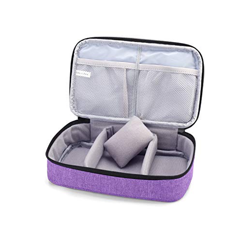 Luxja Sewing Accessories Organizer, Double-Layer Sewing Supplies Organizer for Needles, Scissors, Measuring Tape, Thread and Other Sewing Tools (NO Accessories Included), Purple