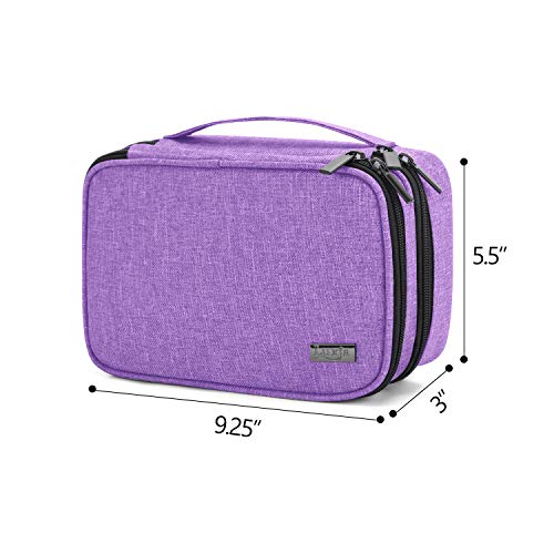 Luxja Sewing Accessories Organizer, Double-Layer Sewing Supplies Organizer for Needles, Scissors, Measuring Tape, Thread and Other Sewing Tools (NO Accessories Included), Purple