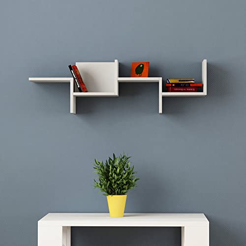 Ada Home Décor Watson Wall Shelf, 45.5'' x 14'' x 8.5'', Mustard