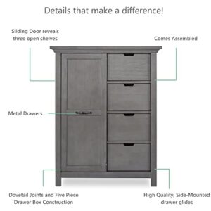 Evolur Belmar Tall Chest Dresser, 38x20.25x48 Inch (Pack of 1), Rustic Grey