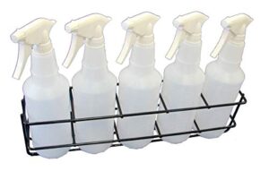tcd parts spray bottle storage rack - mountable - holds 5 bottles - heavy duty
