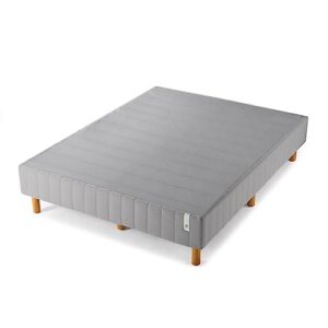 zinus good design award winner justina metal mattress foundation / 16 inch platform bed / no box spring needed, grey,king
