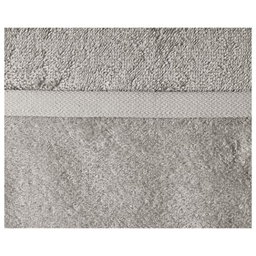 Amazon Basics Cotton Hand Towel, 12-Pack, Gray, 16" x 26"