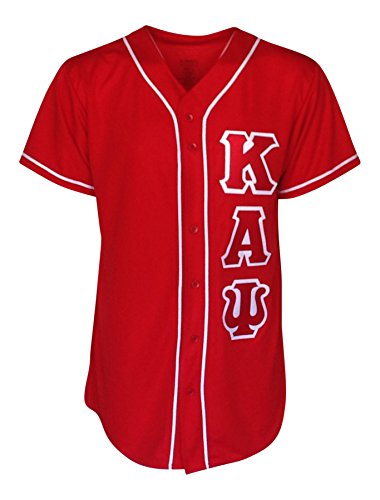 Mega Greek Mens Kappa Alpha Psi Baseball Jersey (Red, Large)